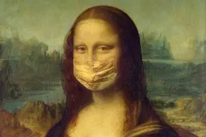 Mona Lisa with mask