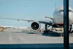 Airplane at the loading gate
