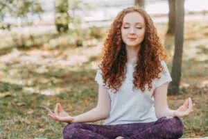 Lady doing Yoga