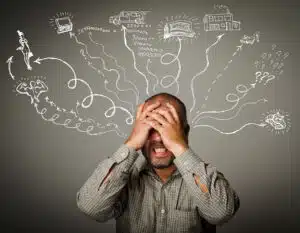 Stressed out man