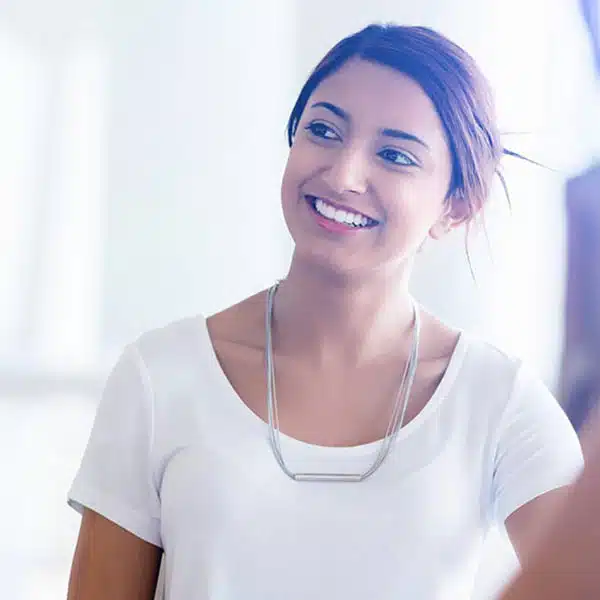 Business woman smiling