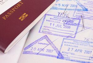 European Passport with visa stamps