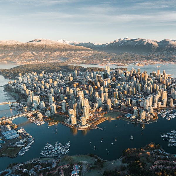 Vancouver British Columbia from above