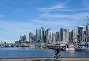 Vancouver skyline from Stanley Park Destination Services in Canada